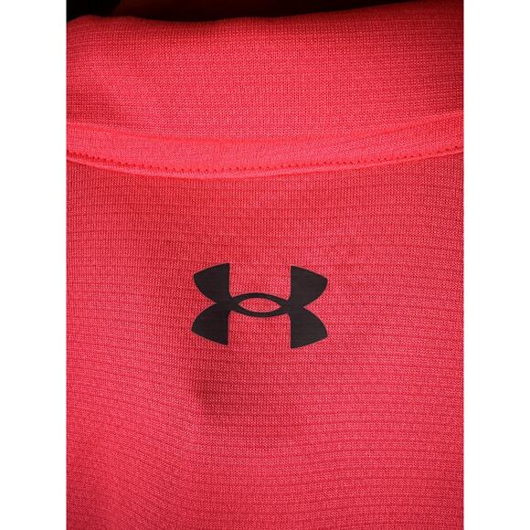 Under Armour Performance Golf Tech Polo Shirt Loose Fit Hyper Pink Men Small NEW - Picture 8 of 8